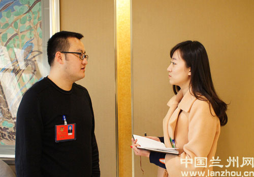 委员宋华接受记者采访