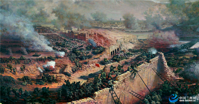 《兰州战役》 150cmx300cm 布面油画 2012年创作