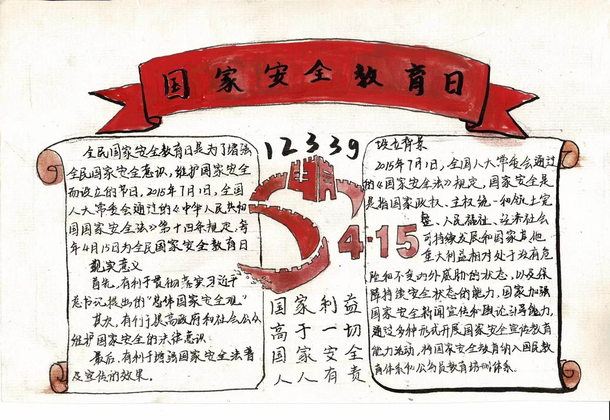 手绘漫画维护国家安全你我皆是主角